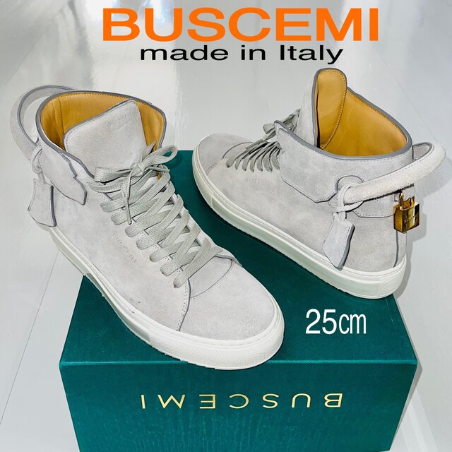 現品限り一斉値下げ! 美品 希少 BUSCEMI ハイカット ヌバック 薄