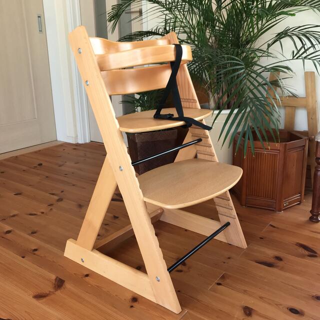 全国送料無料！1110-2 ベビーハイチェアー 木製 子供椅子 高さな調整可能