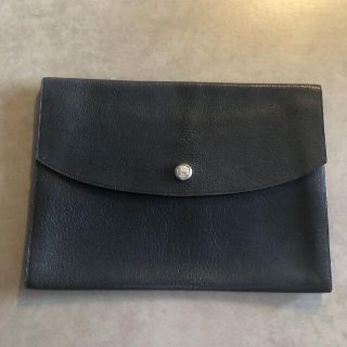 エルメス(Hermes)の美品⭐︎エルメス⭐︎ブラック⭐︎クラッチバッグ⭐︎ドキュメントケース⭐︎大判(セカンドバッグ/クラッチバッグ)