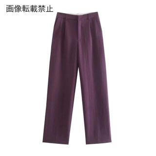 ザラ(ZARA)の🍁11月新作🍠6754◆purple パープル ロングパンツ(カジュアルパンツ)