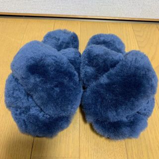 エミュー(EMU)のemu ムートンサンダル 25cm ブルー系(サンダル)