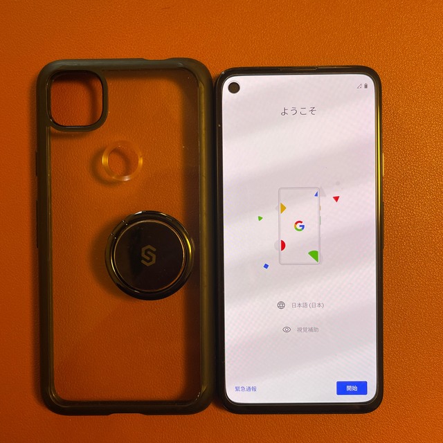 Google Pixel(グーグルピクセル)のpixel 4a(SIMフリー)+フィルムカバー(予備あり)+ケース+リング スマホ/家電/カメラのスマートフォン/携帯電話(スマートフォン本体)の商品写真