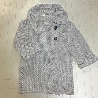 ザラ(ZARA)のZARA ロングニットカーディガン M(ニットコート)