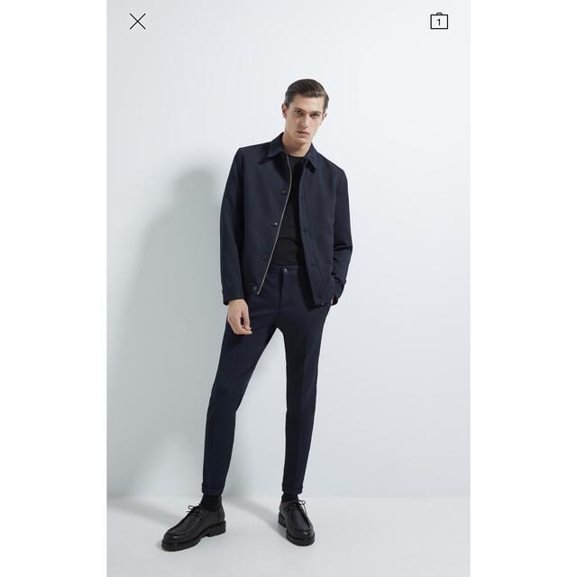 zara セットアップ ネイビー