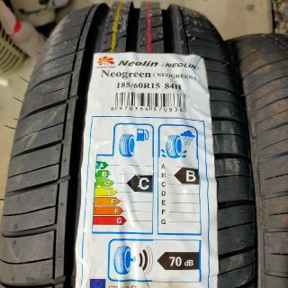 【未使用！】4本購入限定！　185/60R15 タイヤ　ネオグリーン　②(タイヤ)