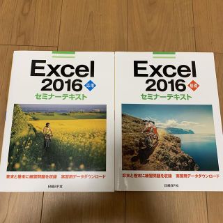 ニッケイビーピー(日経BP)の2016Excel【基礎】【応用】テキスト　2冊まとめ売り(資格/検定)