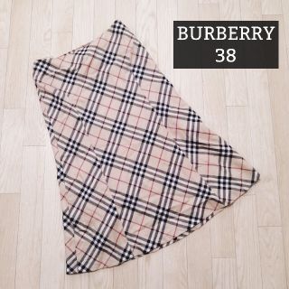 バーバリー(BURBERRY)の[BURBERRY/38]バーバリーチェックノバチェック膝丈フレアスカート(ひざ丈スカート)