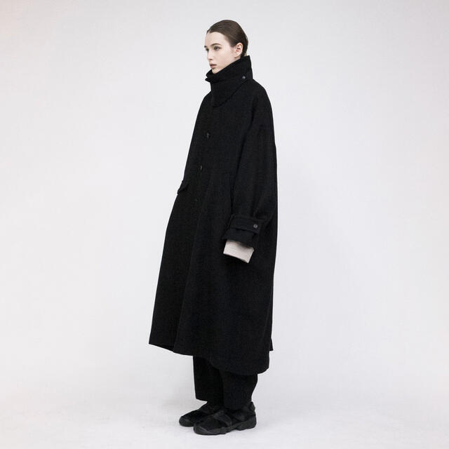 【voaaov】soft wool twill long coat