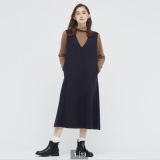 ユニクロ(UNIQLO)のジャンパースカート(ロングワンピース/マキシワンピース)