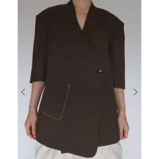 sss様専用◆Middle  Sleeve  Jacket (ノーカラージャケット)