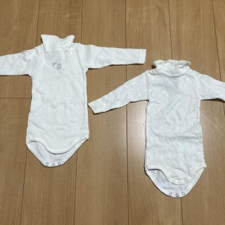 プチバトー(PETIT BATEAU)の美品　プチバトー   肌着　セット　ロンパース(肌着/下着)