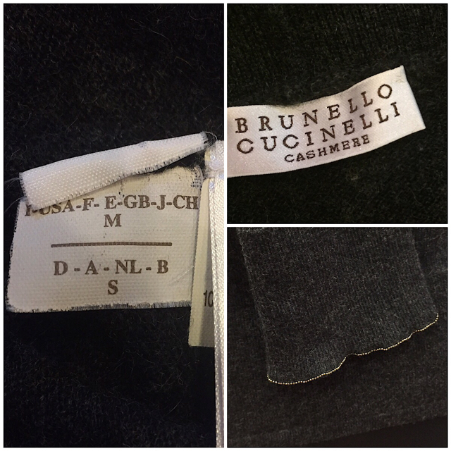 BRUNELLO CUCINELLI(ブルネロクチネリ)のブルネロクチネリ カシミヤ ニット トップス グレー SIZE M レディースのトップス(ニット/セーター)の商品写真