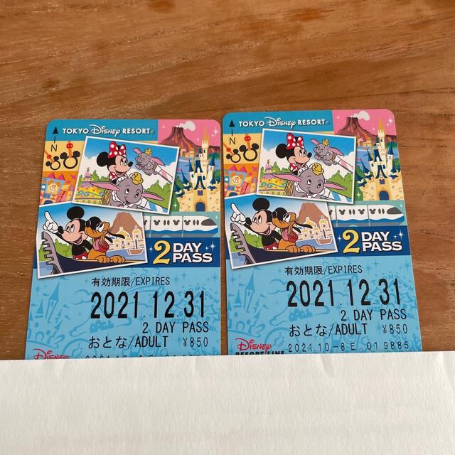 Disney(ディズニー)のディズニーリゾートライン 2デイパス チケットの施設利用券(遊園地/テーマパーク)の商品写真
