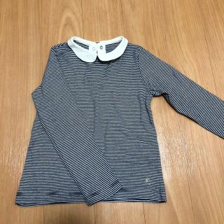 プチバトー(PETIT BATEAU)の美品♡プチバトー＊衿付長袖カットソーボーダー(Tシャツ/カットソー)