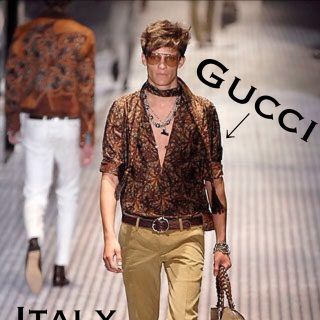 グッチ(Gucci)の　07.08SS■未使用品■GUCCI/グッチ 花柄 シルク100％ 長袖シャツ(シャツ)