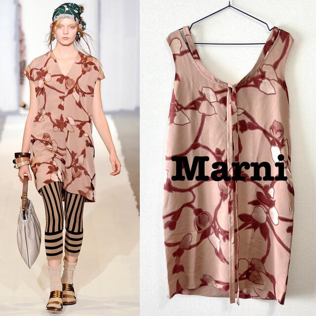 ■Marni/マルニ_ワンピースxドレス 美品/希少 シルク100％ 花柄