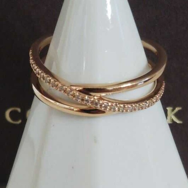 COCOSHNIK(ココシュニック)のココシュニック K10 ダイヤモンド リング 10号 クロッシング ライン 美品 レディースのアクセサリー(リング(指輪))の商品写真