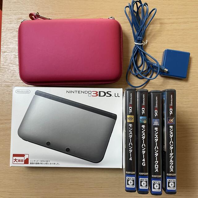 3DSLL本体、ソフト、ケースセット