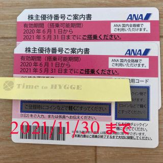 エーエヌエー(ゼンニッポンクウユ)(ANA(全日本空輸))のANA 全日空　株主優待券　2枚組(その他)