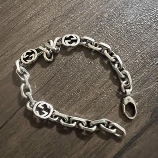 グッチ ロゴ ブレスレット シルバー925 ウッド 銀 40800072931