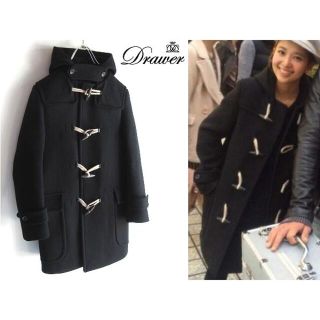 Drawer 外村久美子さん着用 DRAWER ダッフルコート 黒 定価
