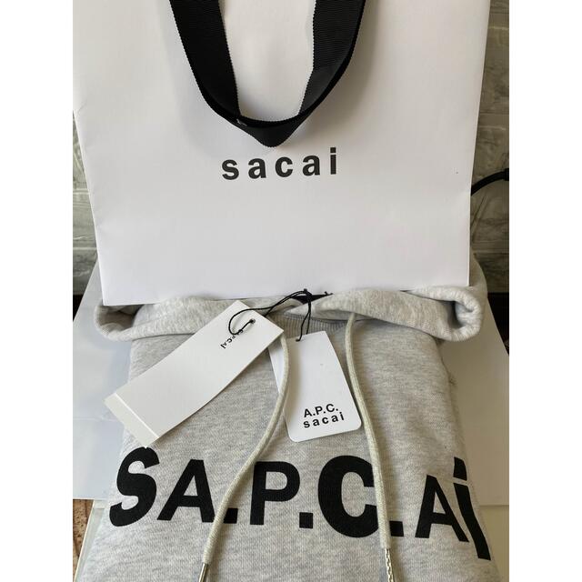 sacai APCコラボフーディーパーカーライトグレー | フリマアプリ ラクマ