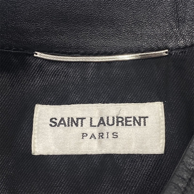 Saint Laurent(サンローラン)のサンローラン SAINT LAURENT パイソン切替 ジップアップレ【中古】 メンズのジャケット/アウター(ライダースジャケット)の商品写真