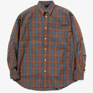 ワンエルディーケーセレクト(1LDK SELECT)のTECH FLANNEL WORKER'S SHIRTS ブラウンＬ(シャツ)