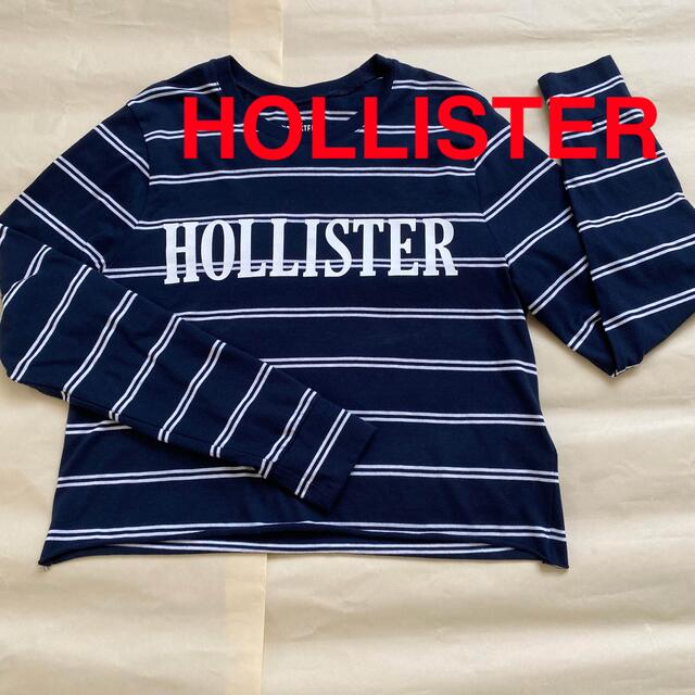 Hollister(ホリスター)のホリスター 長袖Ｔシャツ ネイビー S 紺 HOLLISTER ストライプ レディースのトップス(Tシャツ(長袖/七分))の商品写真