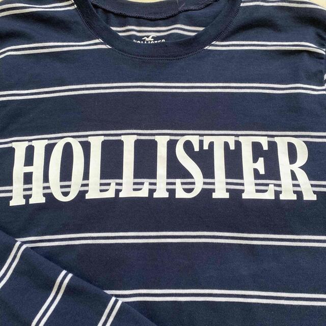 Hollister(ホリスター)のホリスター 長袖Ｔシャツ ネイビー S 紺 HOLLISTER ストライプ レディースのトップス(Tシャツ(長袖/七分))の商品写真