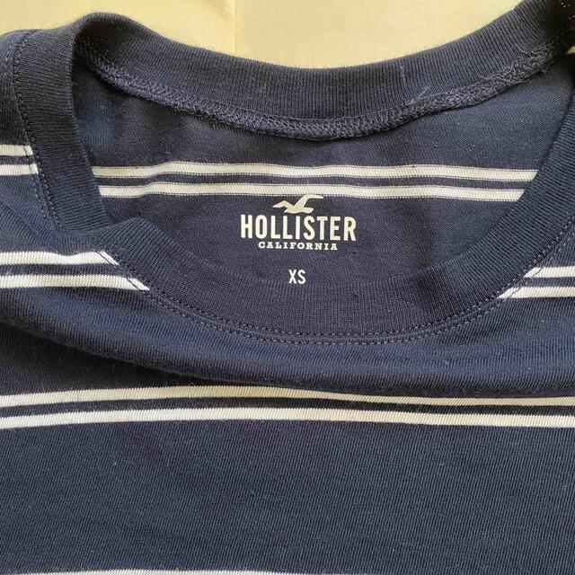 Hollister(ホリスター)のホリスター 長袖Ｔシャツ ネイビー S 紺 HOLLISTER ストライプ レディースのトップス(Tシャツ(長袖/七分))の商品写真