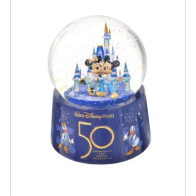 Disney(ディズニー)の【WDW 50周年】 ミッキー＆ミニー スノードーム　ディズニー エンタメ/ホビーのタレントグッズ(その他)の商品写真