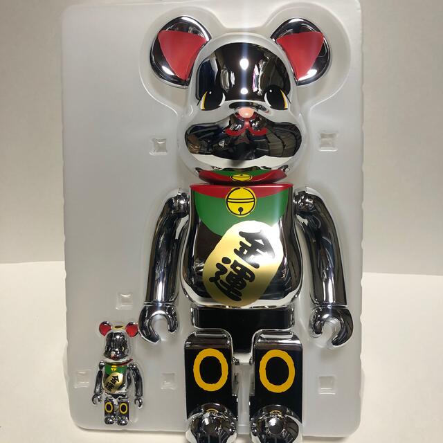 最大43%OFFクーポン BE@RBRICK 招き猫 金運 黒メッキ 1000 ...