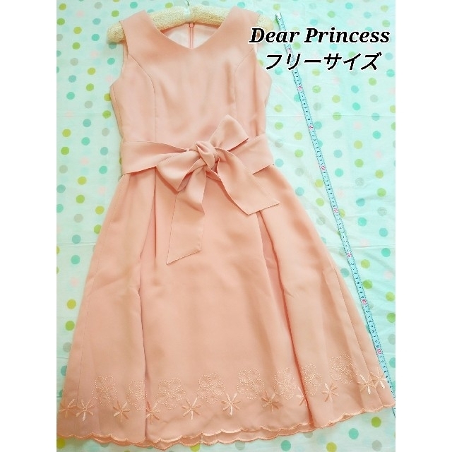 Dear Princess(ディアプリンセス)の未使用Dear Princess✨リボン付きノースリーブドレスワンピース☆フリー レディースのワンピース(ひざ丈ワンピース)の商品写真