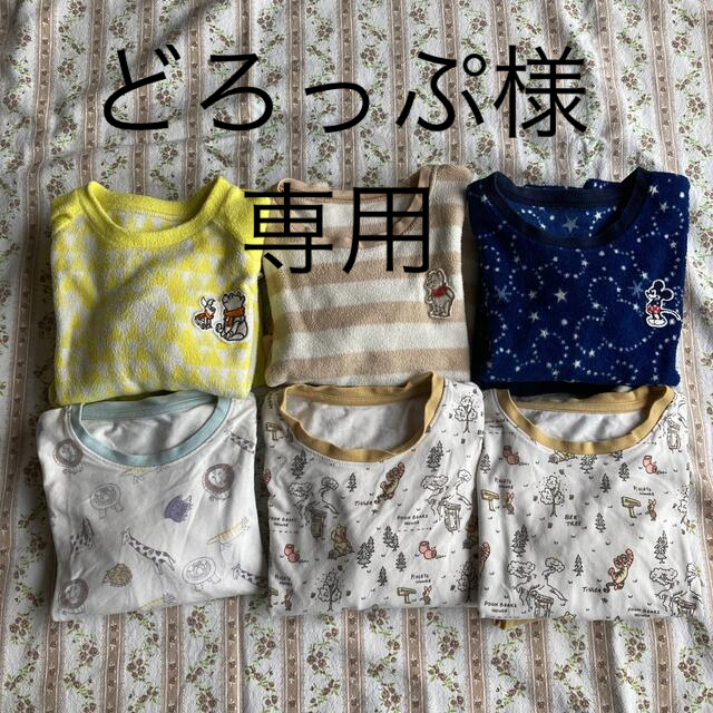 UNIQLO(ユニクロ)のUNIQLO リサラーソン　ディズニー　パジャマ6枚まとめ売り　100サイズ！ キッズ/ベビー/マタニティのキッズ服男の子用(90cm~)(パジャマ)の商品写真