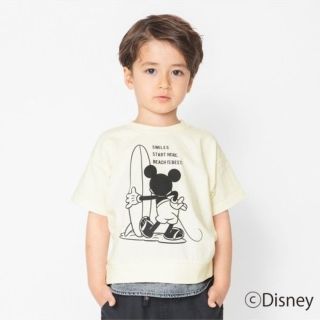 ブランシェス(Branshes)の【Disney】デニム重ね着風半袖Tシャツ(Tシャツ/カットソー)