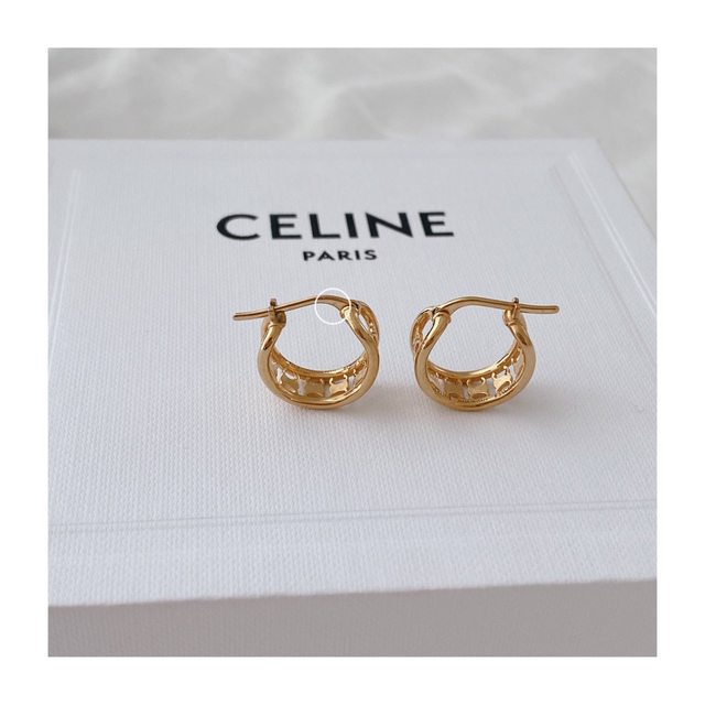 正規品 【CELINE】トリオンフ マルチフープピアス