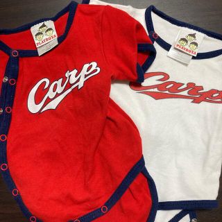 ヒロシマトウヨウカープ(広島東洋カープ)のベビー服　carp 60サイズ(ロンパース)