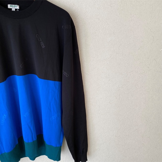 【KENZO】ロゴプリントカットソーTシャツ 長袖 L 黒