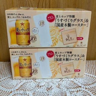 新品未使用☆うすづくりグラス×2個☆ビールグラス☆非売品(グラス/カップ)