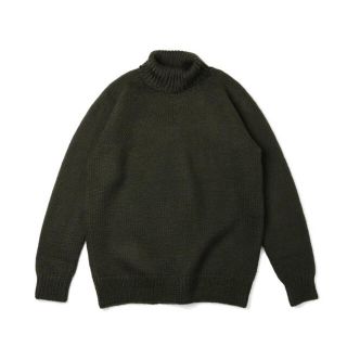 コモリ(COMOLI)のCOMOLI コモリ 16AW ハンドタートルネックニット グリーン サイズ3(ニット/セーター)