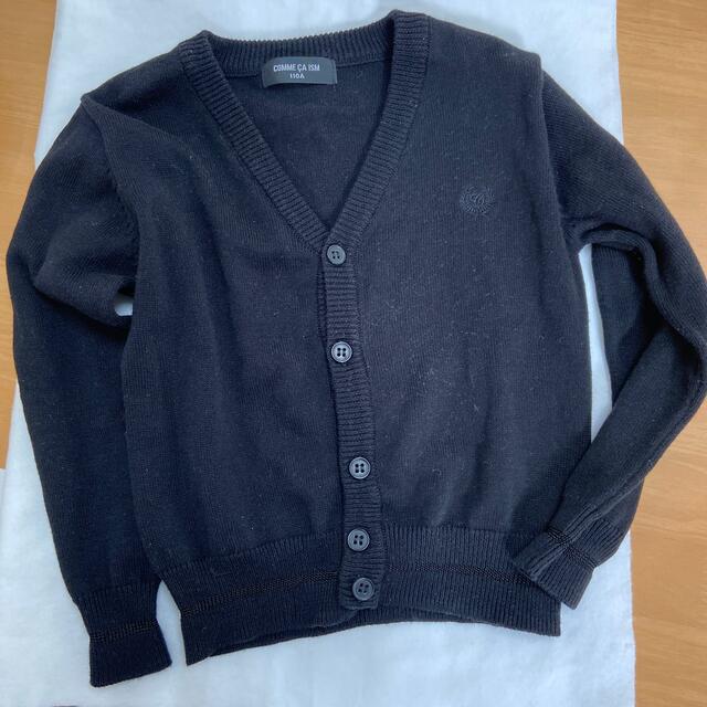 COMME CA ISM(コムサイズム)のコムサイズム　キッズカーディガン　黒　110cm キッズ/ベビー/マタニティのキッズ服女の子用(90cm~)(カーディガン)の商品写真