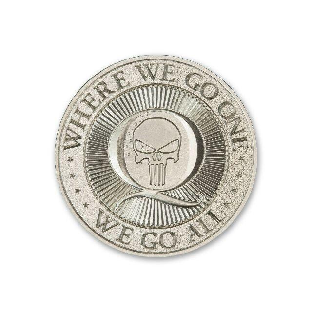 貨幣 織り柄チェック GOD BLESS AMERICA TRUMP Q 1オンス 銀貨B型