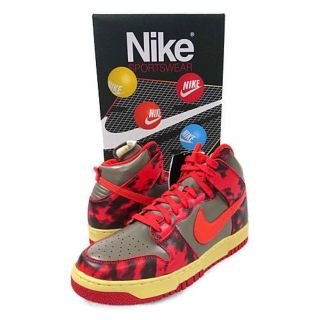 ナイキ(NIKE)の26415/ NIKE ダンク シューズ レッド アシッドウォッシュ(スニーカー)