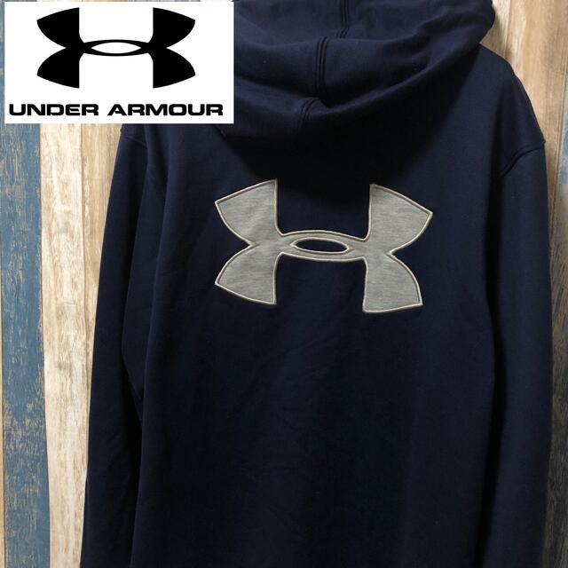 UNDER ARMOUR(アンダーアーマー)の【UNDER ARMOUR】アンダーアーマー ジップパーカー  ネイビー メンズのトップス(パーカー)の商品写真