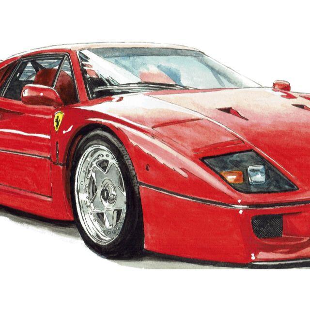Ferrari(フェラーリ)のGC-401 Ferrari F40/ディーノ限定版画サイン額装済作家平右ヱ門 自動車/バイクの自動車(その他)の商品写真