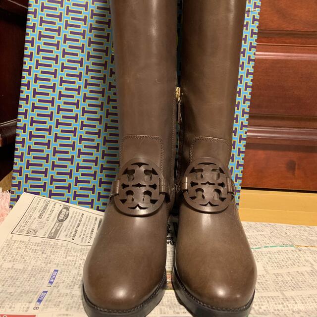 殿堂 Tory Burch トリーバーチ ブラウン ロングブーツ 24センチ 新品