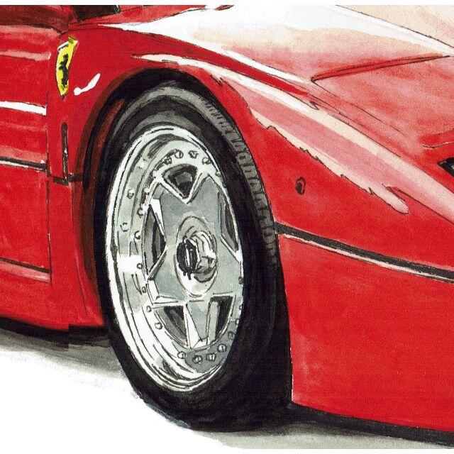 GC-393フェラーリF40/488限定版画サイン額装済作家平右ヱ門