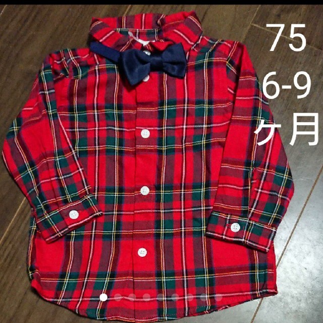 H&M(エイチアンドエム)のH&M チェック シャツ 75 キッズ/ベビー/マタニティのベビー服(~85cm)(シャツ/カットソー)の商品写真