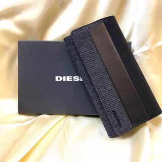 ディーゼル(DIESEL)の未使用☆DIESEL ディーゼル 長財布 デニム レザー ブラック☆箱あり(長財布)